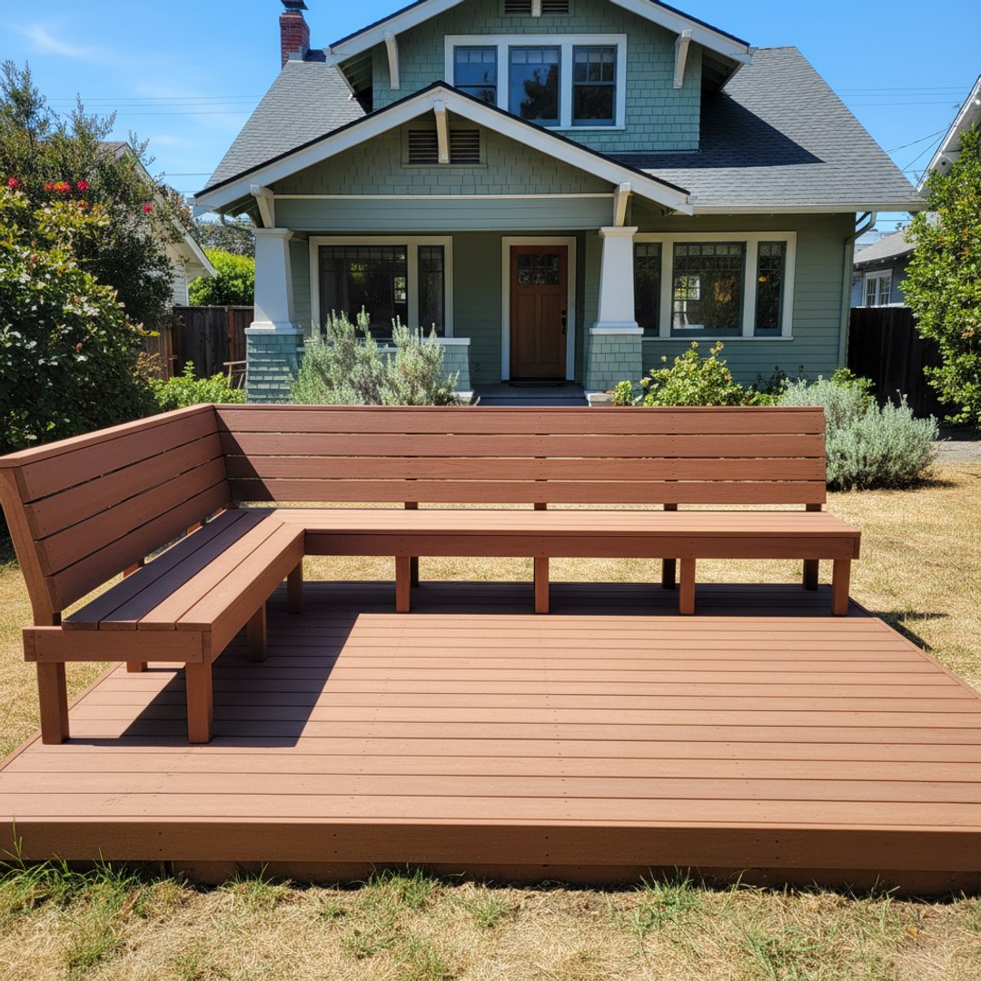 Omega Deck Company crew working on a home