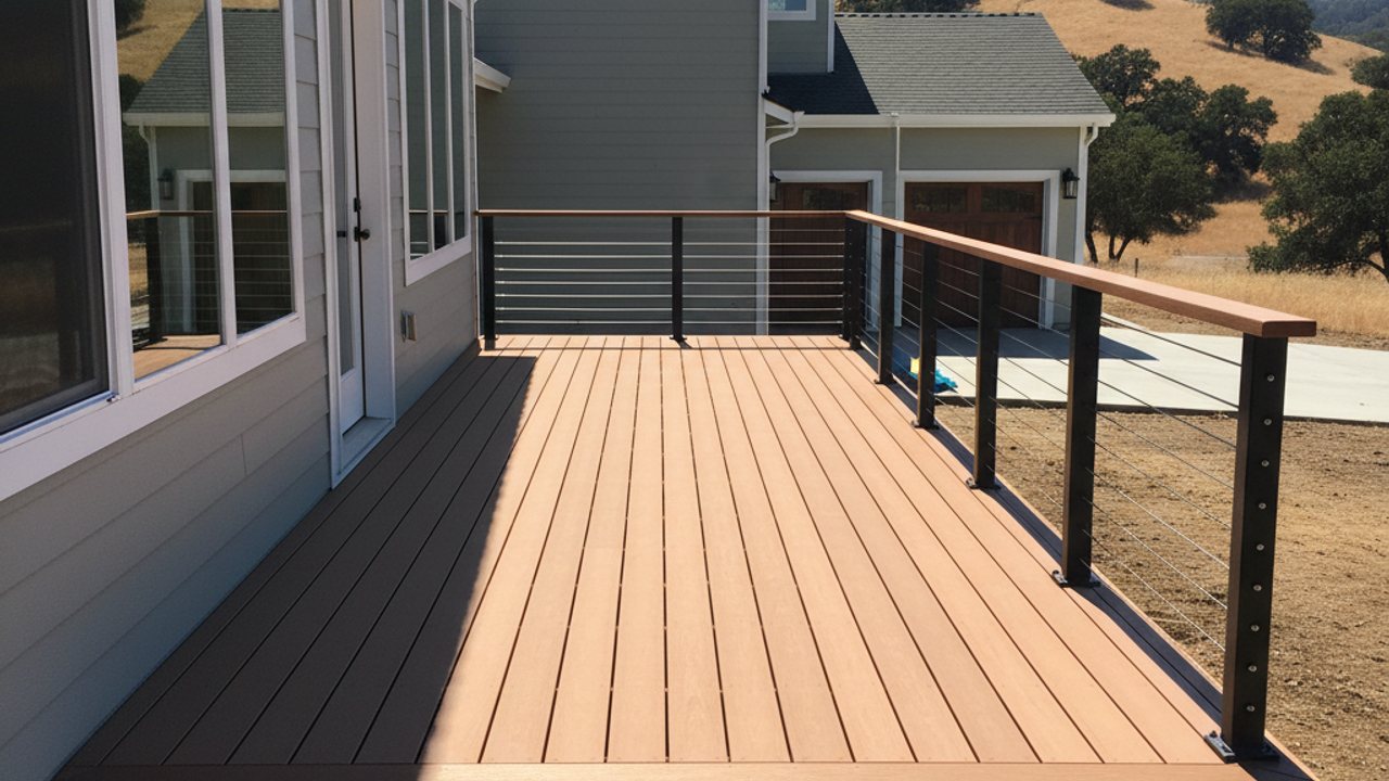 Composite Decking Installation completed by Omega Deck Company in Citrus Heights, CA