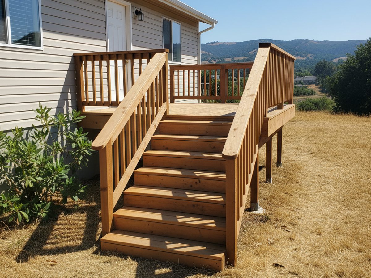 Deck Installation completed by Omega Deck Company in Carmichael, CA
