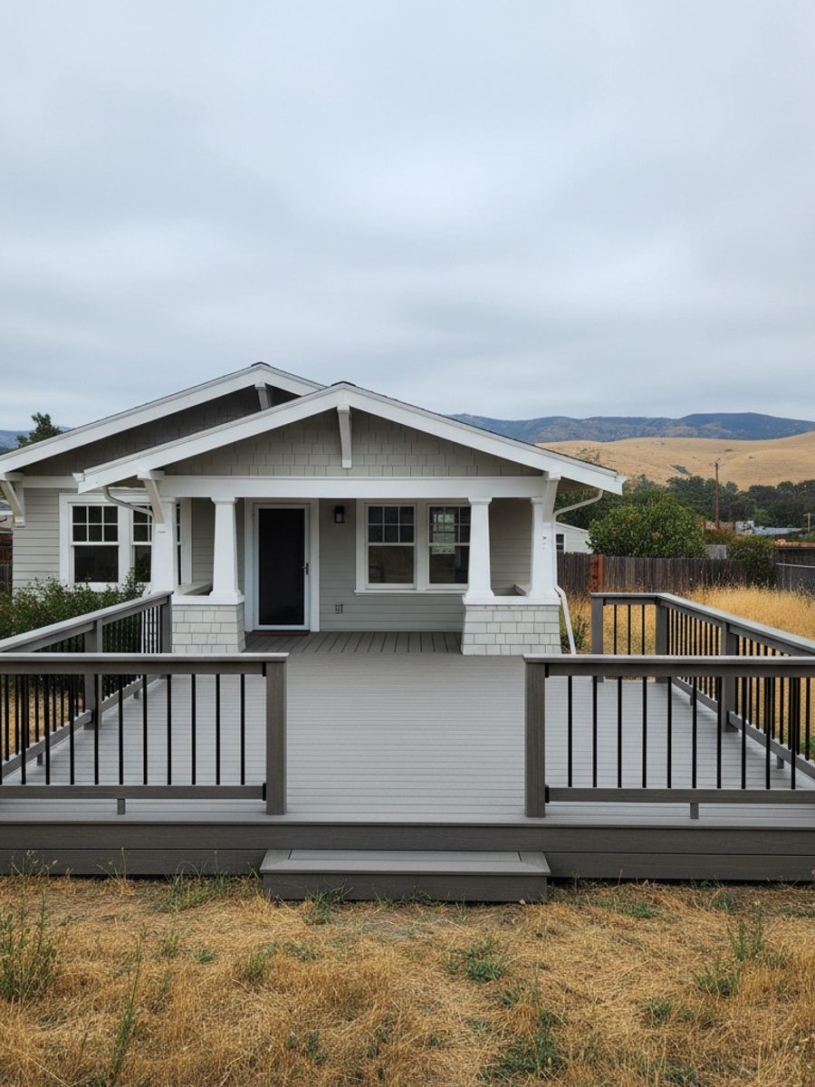 Multi-Level Deck Construction completed by Omega Deck Company in Davis, CA