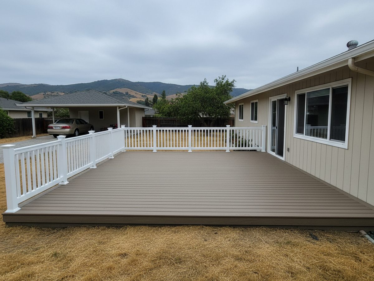 Omega Deck Company crew at work on a home in Sacramento, CA